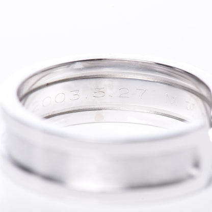 Cartier 18K White Gold 6.5mm C De Ring 56 7.5 6 of 6