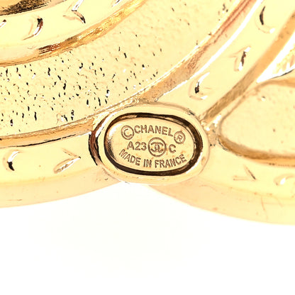 Chanel Crystal CC Brooch Gold 3 of 3