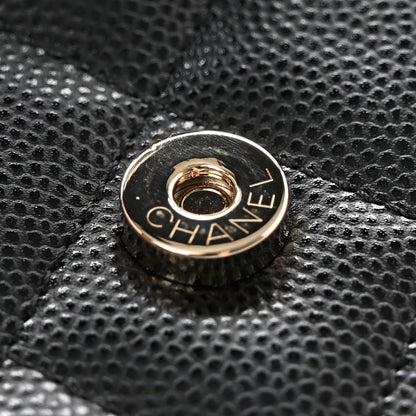 Chanel Caviar Quilted Flap Card Holder On Chain Black 9 of 11