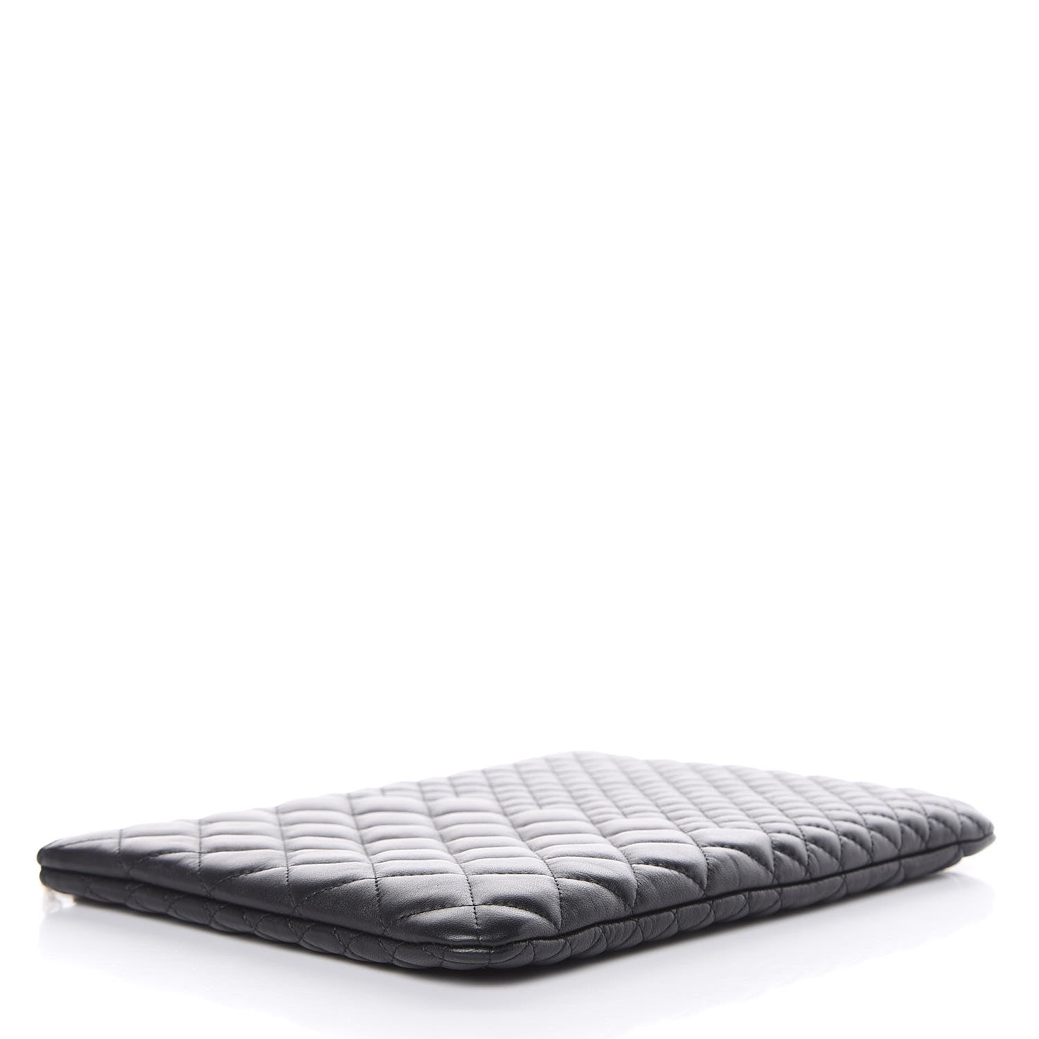 Chanel Lambskin Bi Quilted Medium Cosmetic Case Black 4 of 8