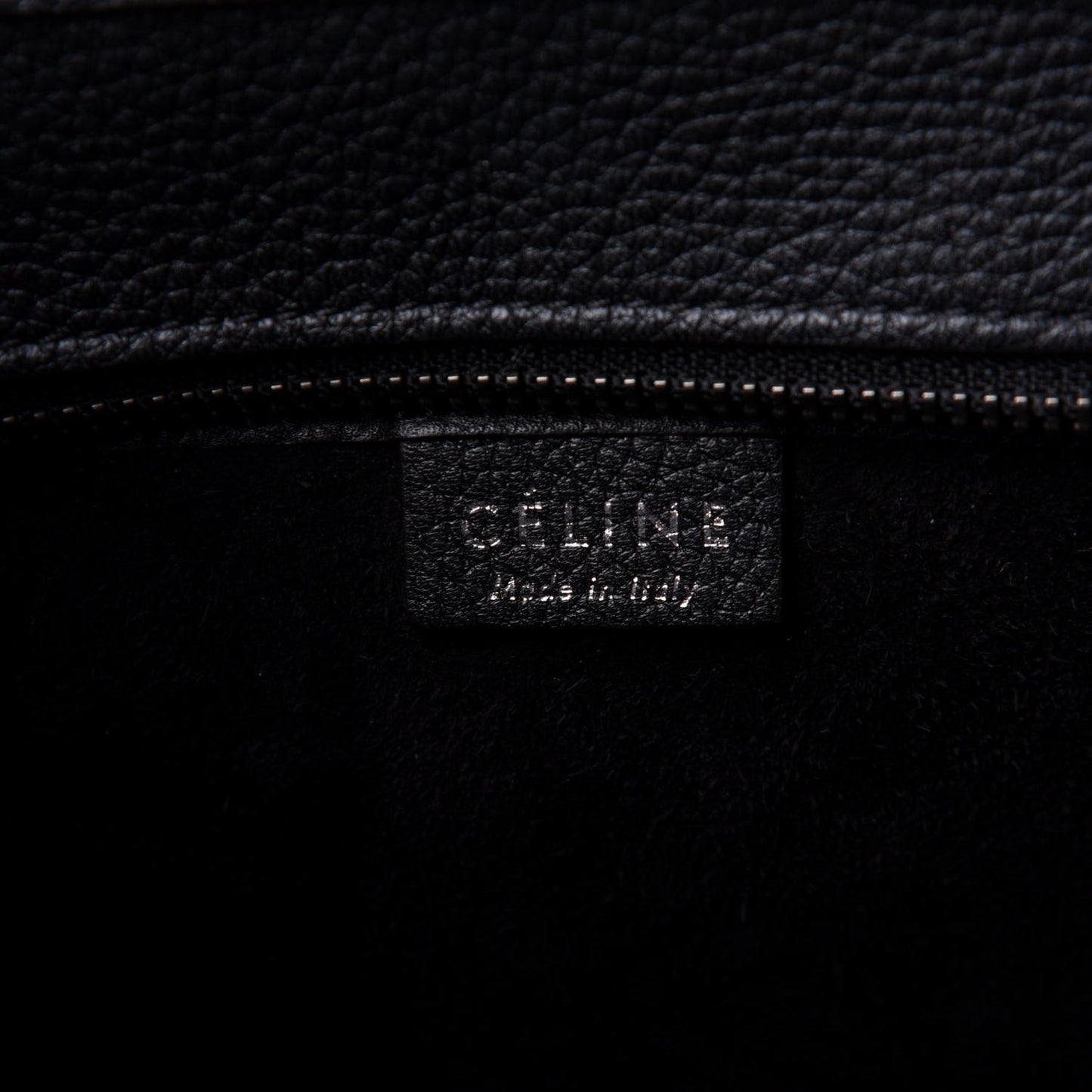 Drummed Calfskin Nano Luggage Black