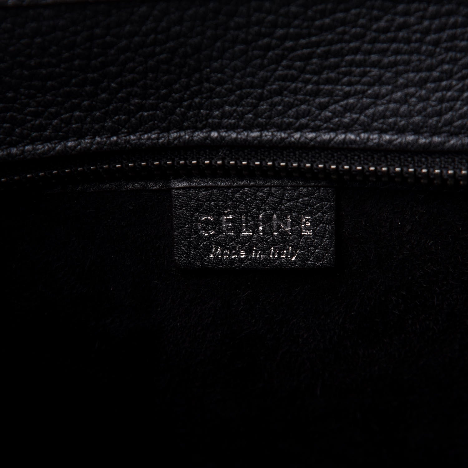 Celine Drummed Calfskin Nano Luggage Black 6 of 9