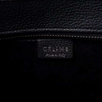 Celine Drummed Calfskin Nano Luggage Black 6 of 9