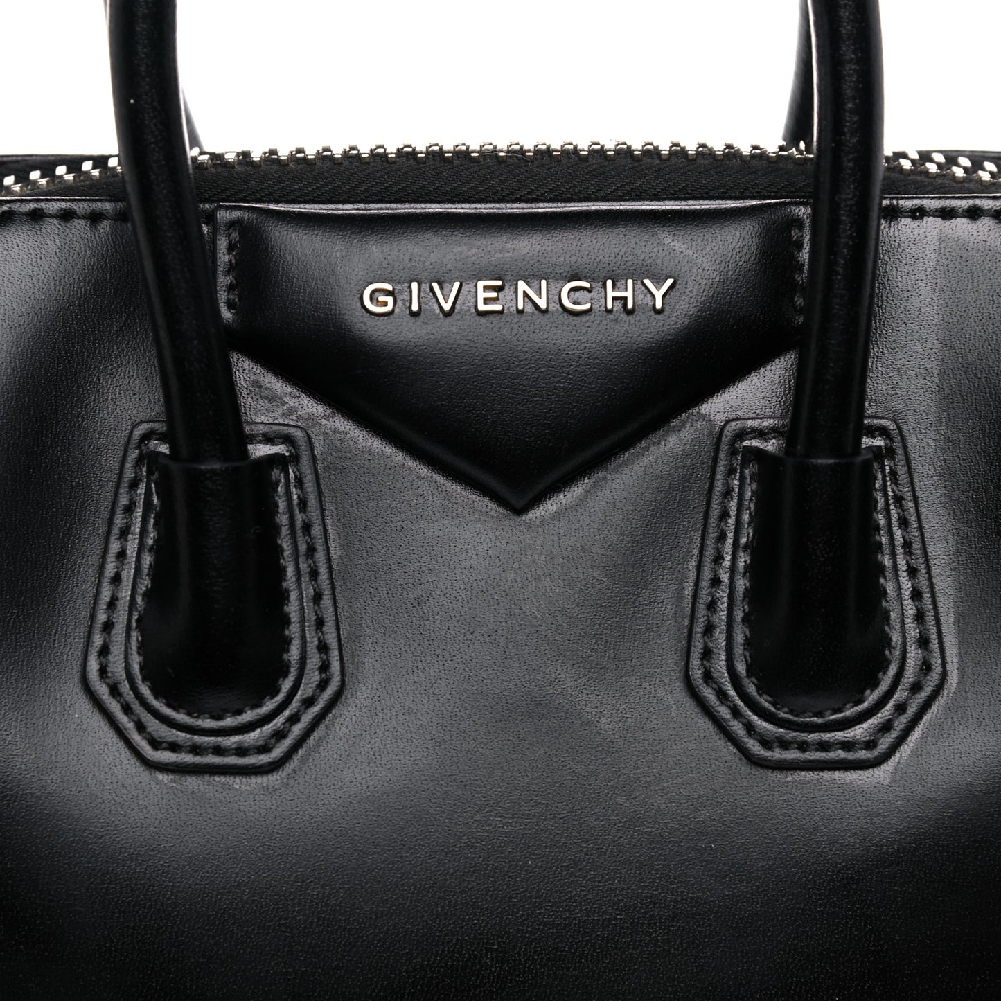 Shiny Lord Calfskin Mini Antigona Black