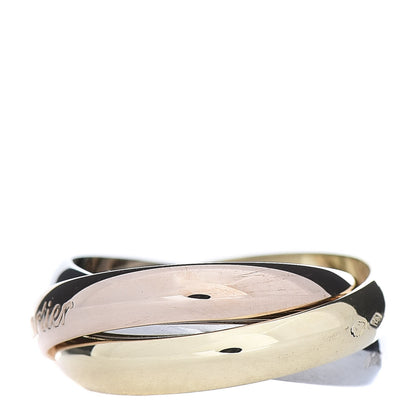 Cartier 18K Pink Yellow White Gold Classic Les Must De Trinity Ring 52 6 3 of 7