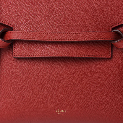 Celine Baby Grained Calfskin Micro Belt Bag Coquelicot 10 of 10