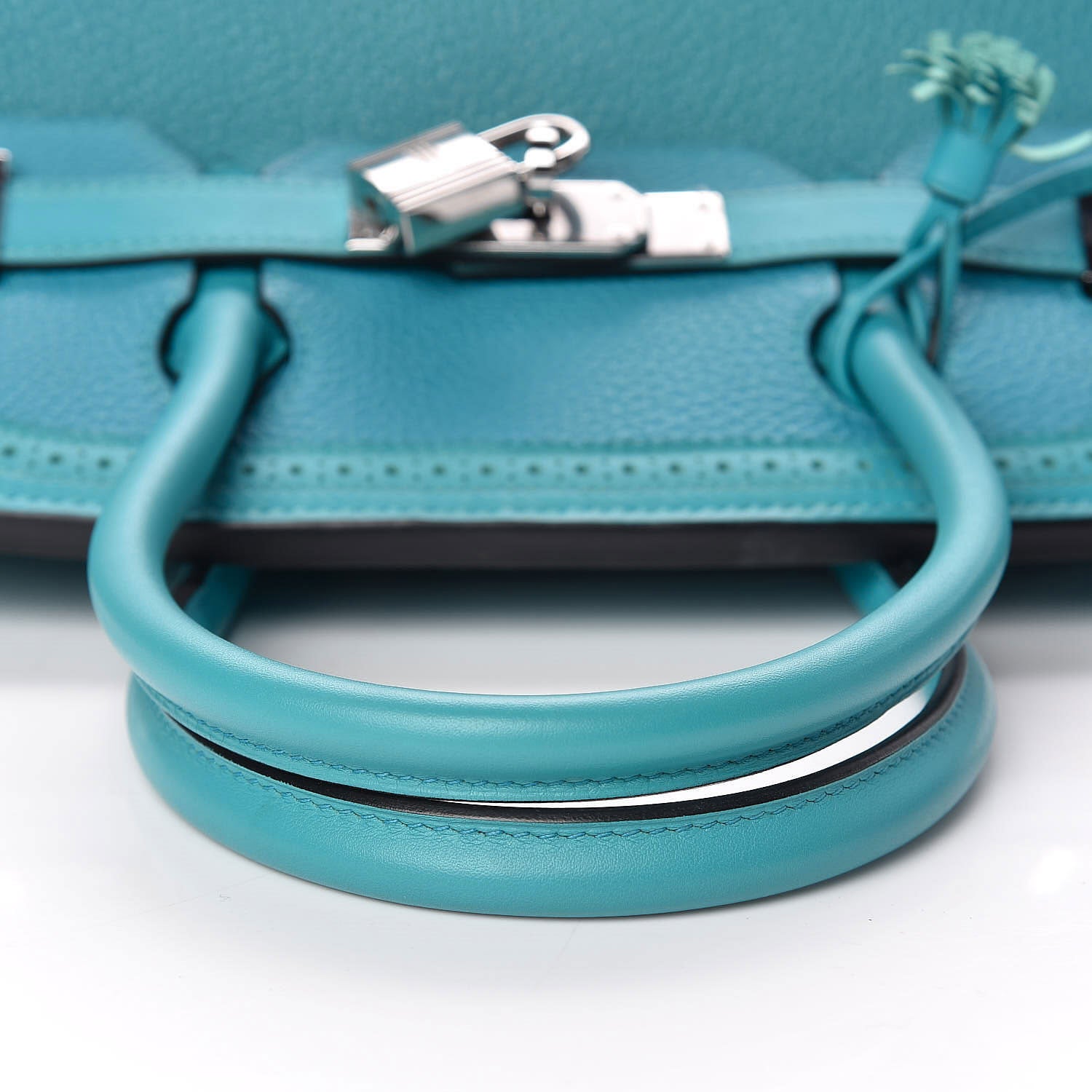 Hermes Togo Swift Ghillies Birkin 30 Turquoise 12 of 29