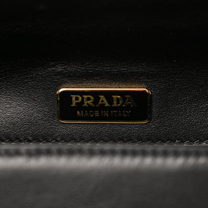 Prada City Calf Saffiano Animalier Cahier Bag Black 6 of 9