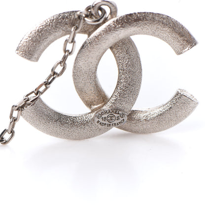 Chanel Baguette Crystal CC Drop Earrings Silver 4 of 5