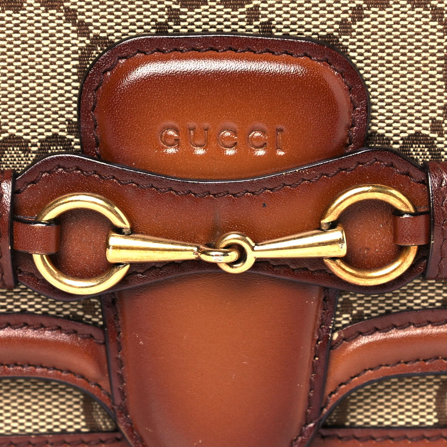 Monogram Lady Web Convertible Wallet Beige Cuir