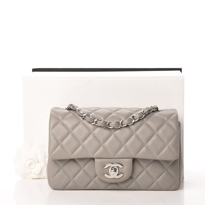 Chanel Lambskin Quilted Mini Rectangular Flap Grey 11 of 11