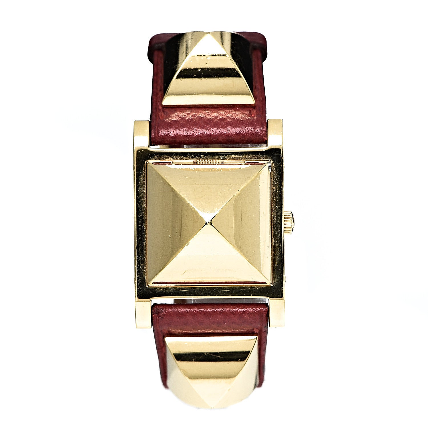 Hermes Stainless Steel Courchevel 23mm Medor Quartz Watch Rouge 1 of 9