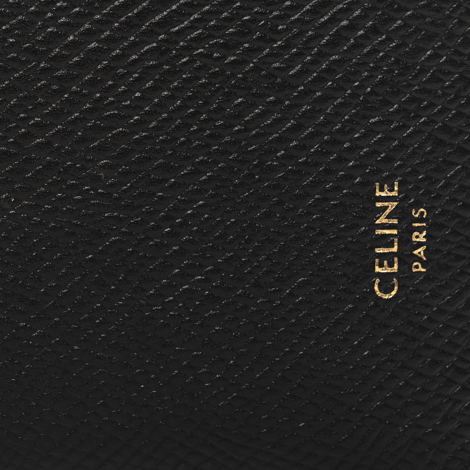 Celine Grained Calfskin Zipped Card Holder Black 8 of 8