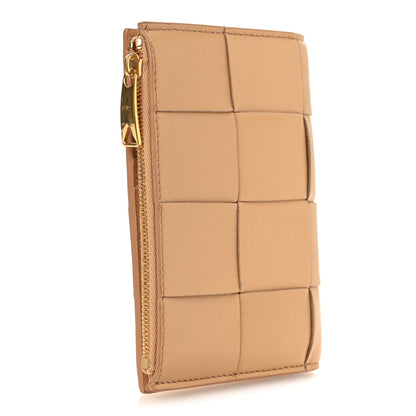 Bottega Veneta Nappa Maxi Intrecciato Medium Cassette Bifold Zip Wallet  Porridge 3 of 8