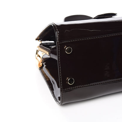 Saint Laurent Patent Calfskin Large Uptown Dark Brown 8 of 10