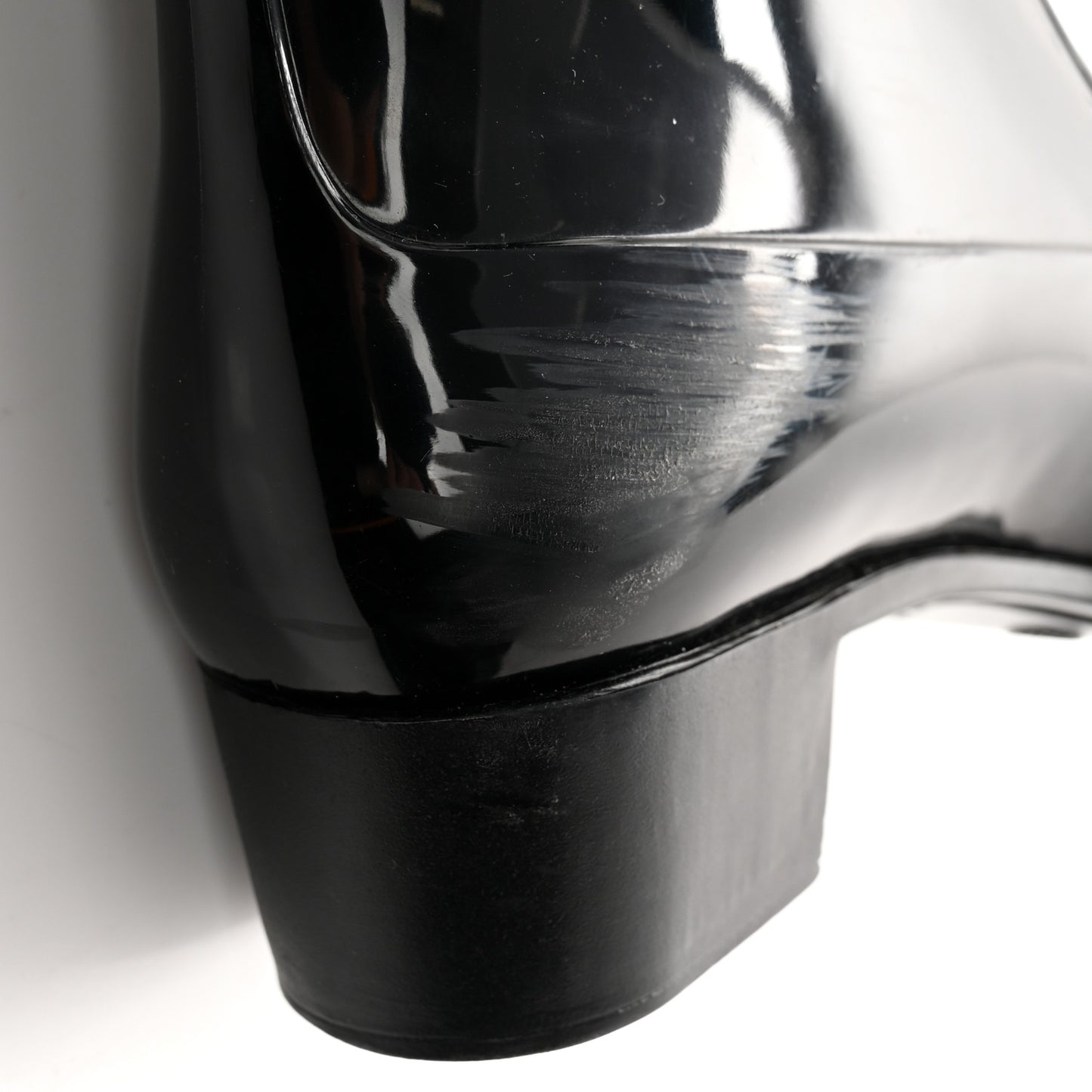 Rubber Camellia Rain Boots 38 Black