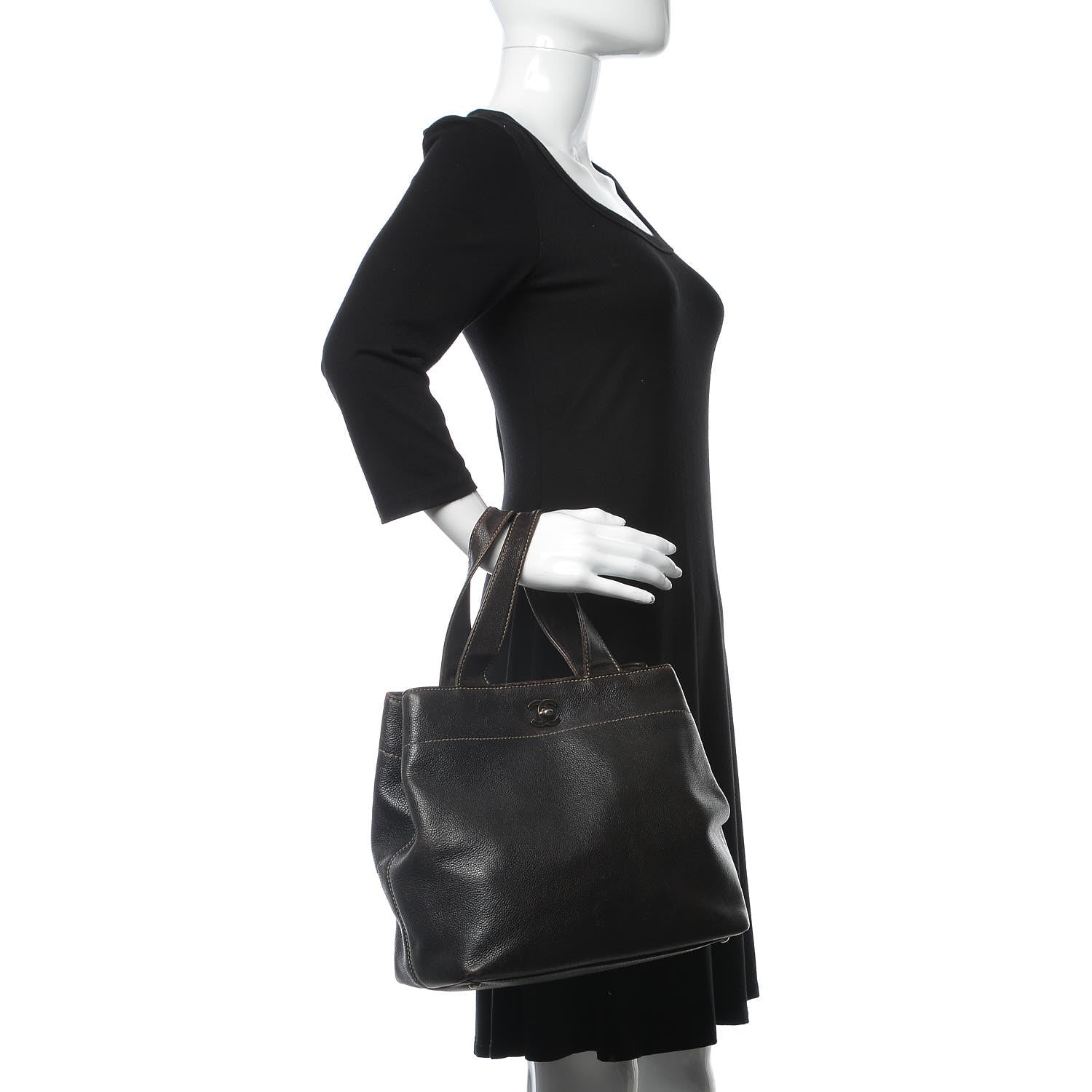 Chanel Caviar CC Shoulder Bag Brown 2 of 18