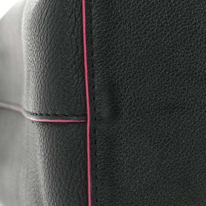 Louis Vuitton Calfskin Lockme Bucket Black 10 of 12