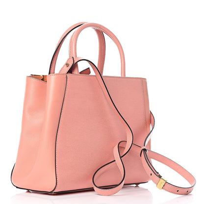 Fendi Vitello Elite Petite 2Jours Tote Pesca 3 of 15