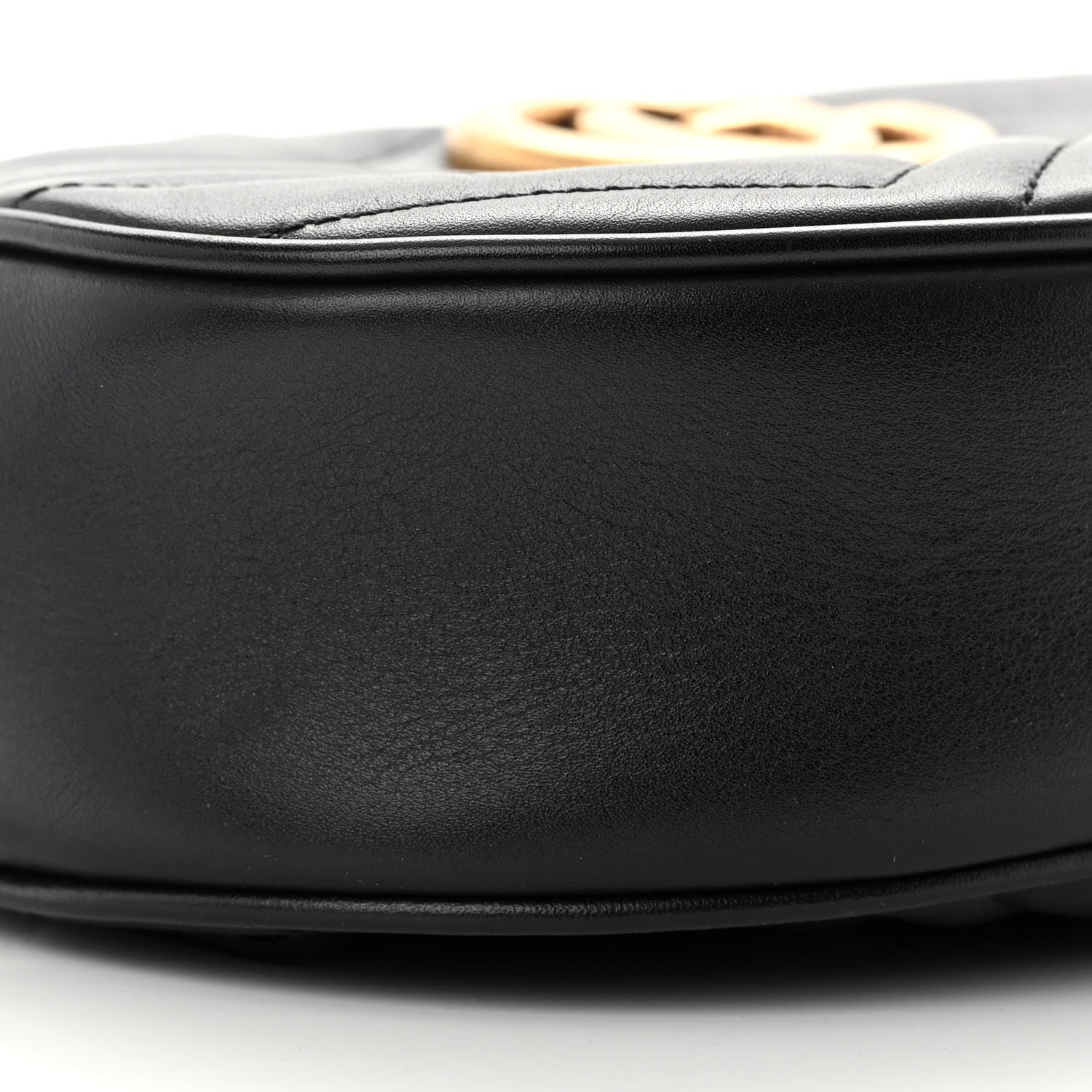 Gucci Calfskin Matelasse GG Marmont Belt Bag 95 38 Black 10 of 13