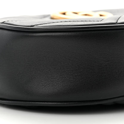 Gucci Calfskin Matelasse GG Marmont Belt Bag 95 38 Black 10 of 13