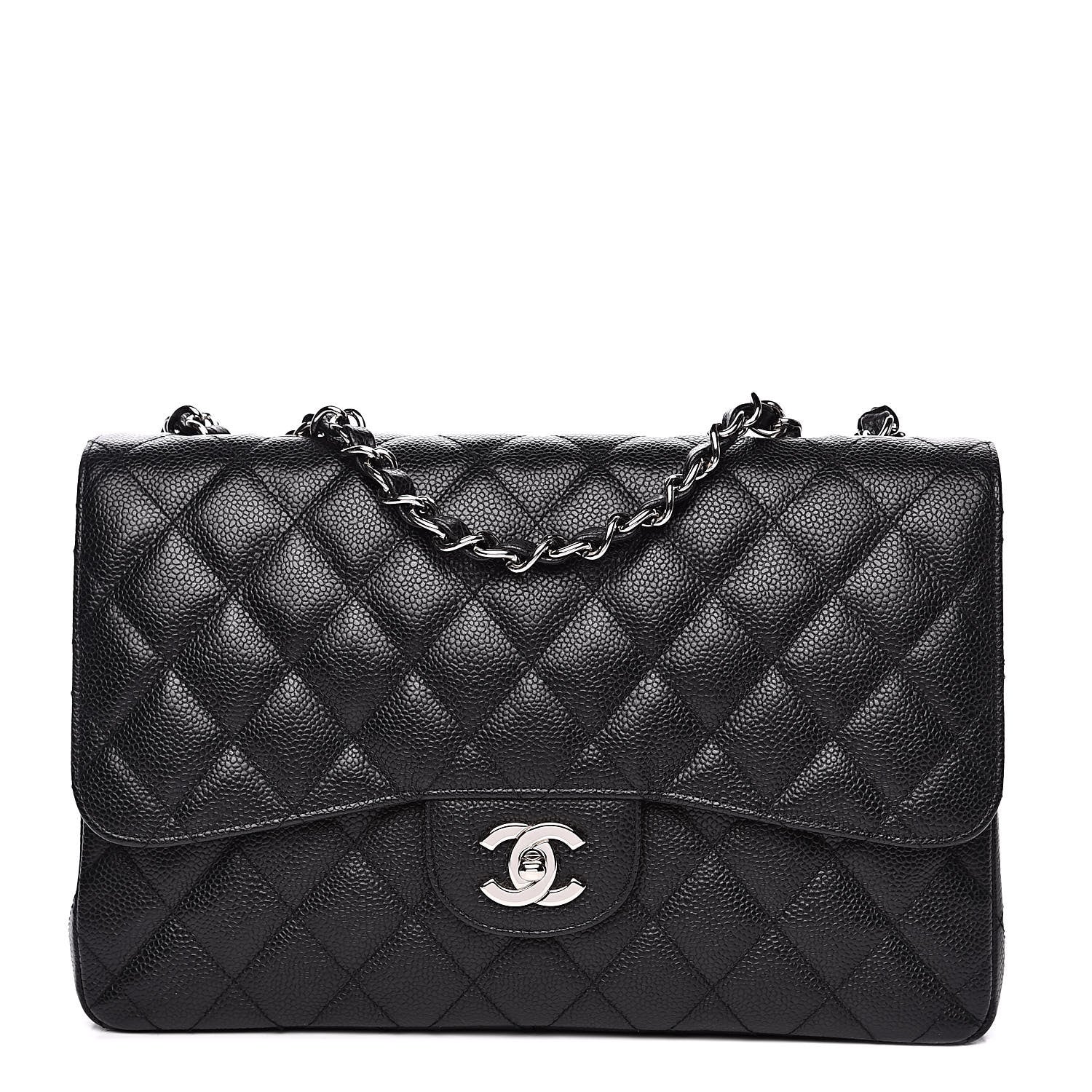 Chanel Caviar Quilted Jumbo Single Flap Black 1 of 12