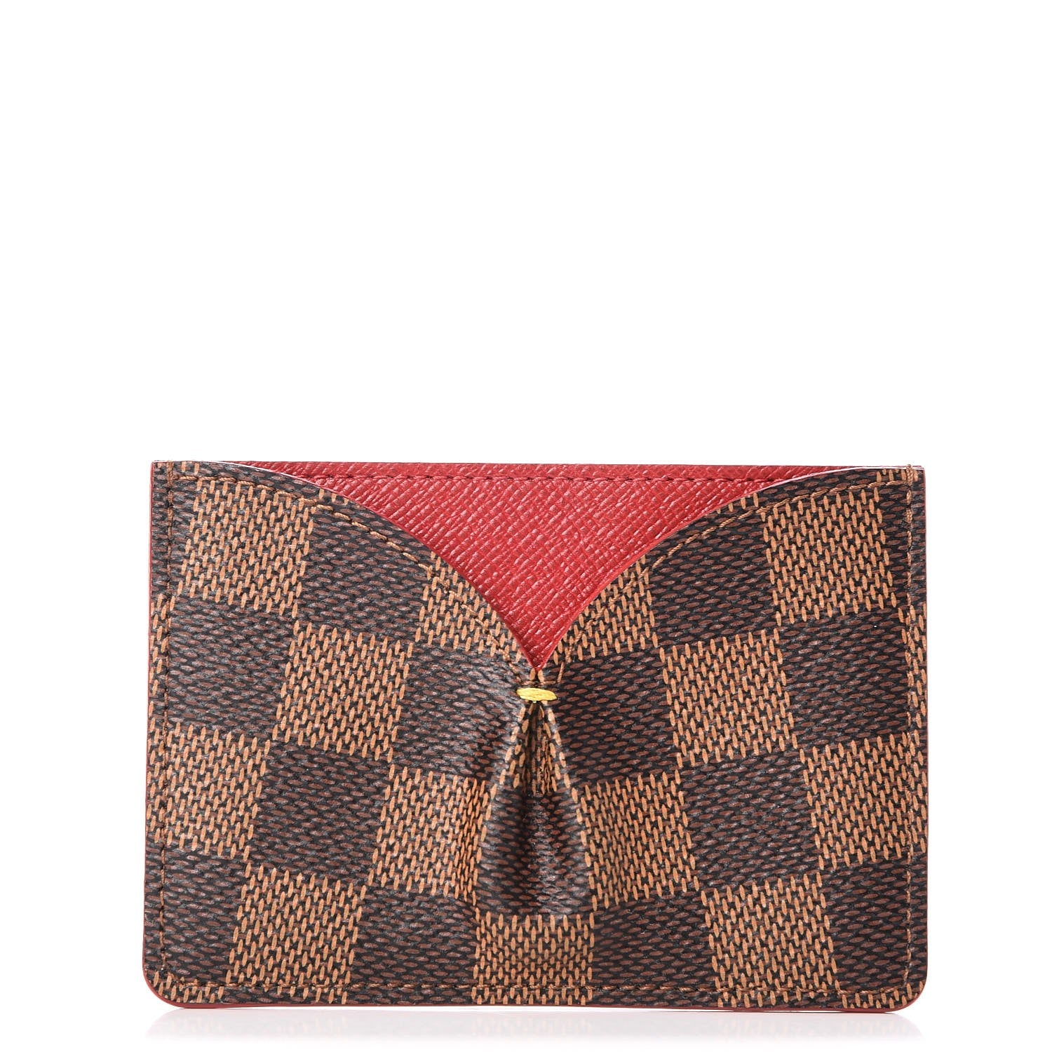 Louis Vuitton Damier Ebene Caissa Card Holder Cherry 1 of 8