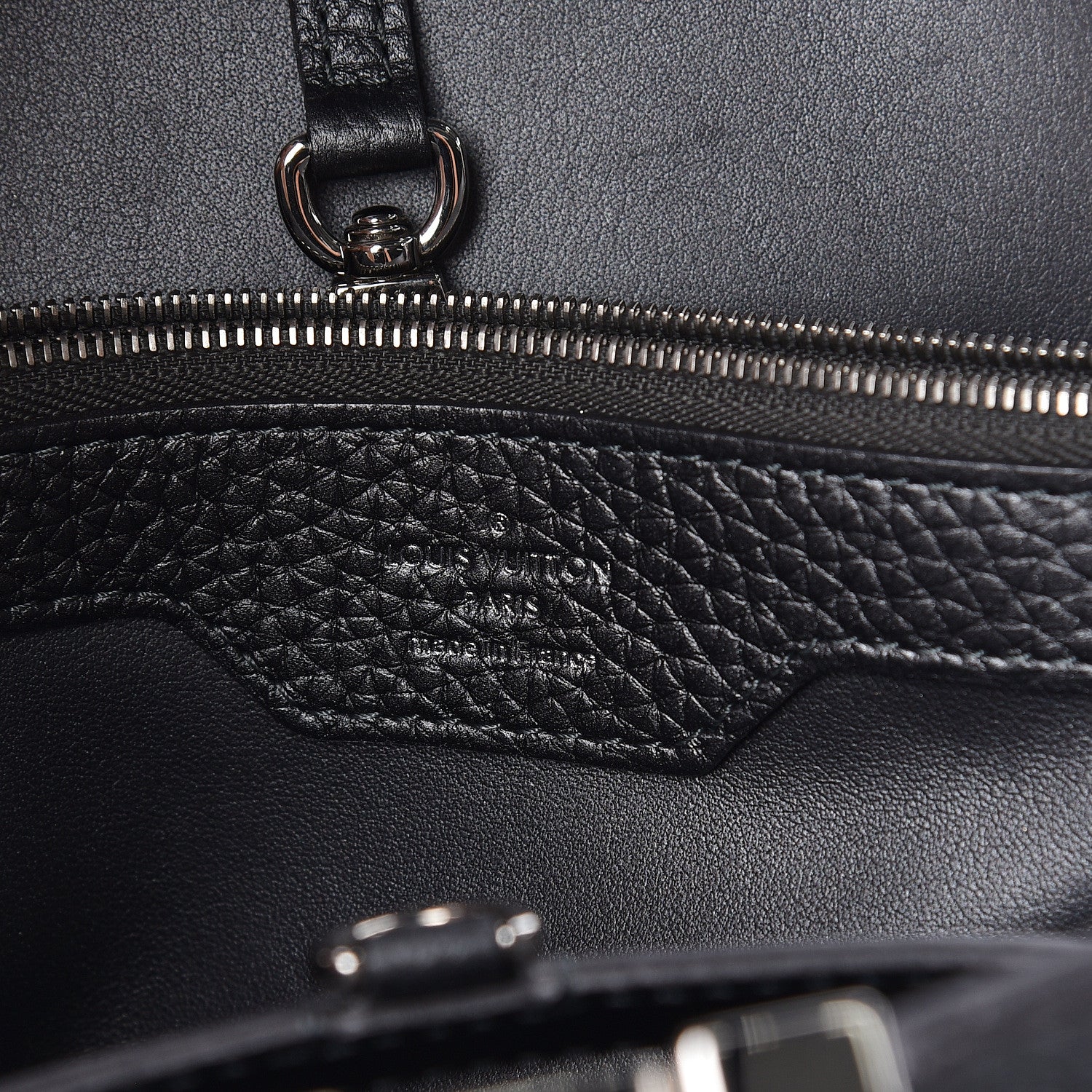 Louis Vuitton Metallic Taurillon Capucines MM Anthracite 6 of 9