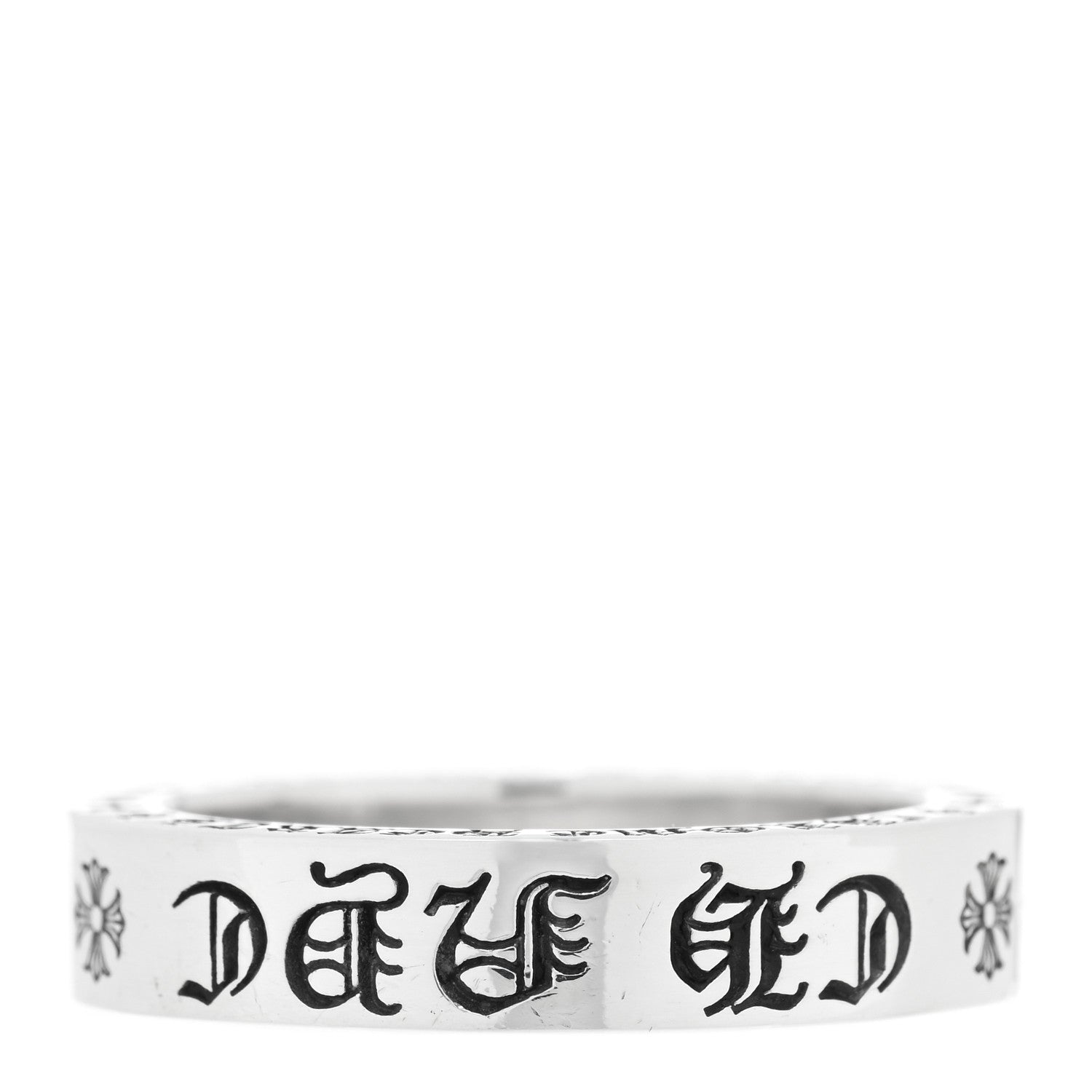 Chrome Hearts Sterling Silver CH NYC Spacer Ring 69 12.5 3 of 4
