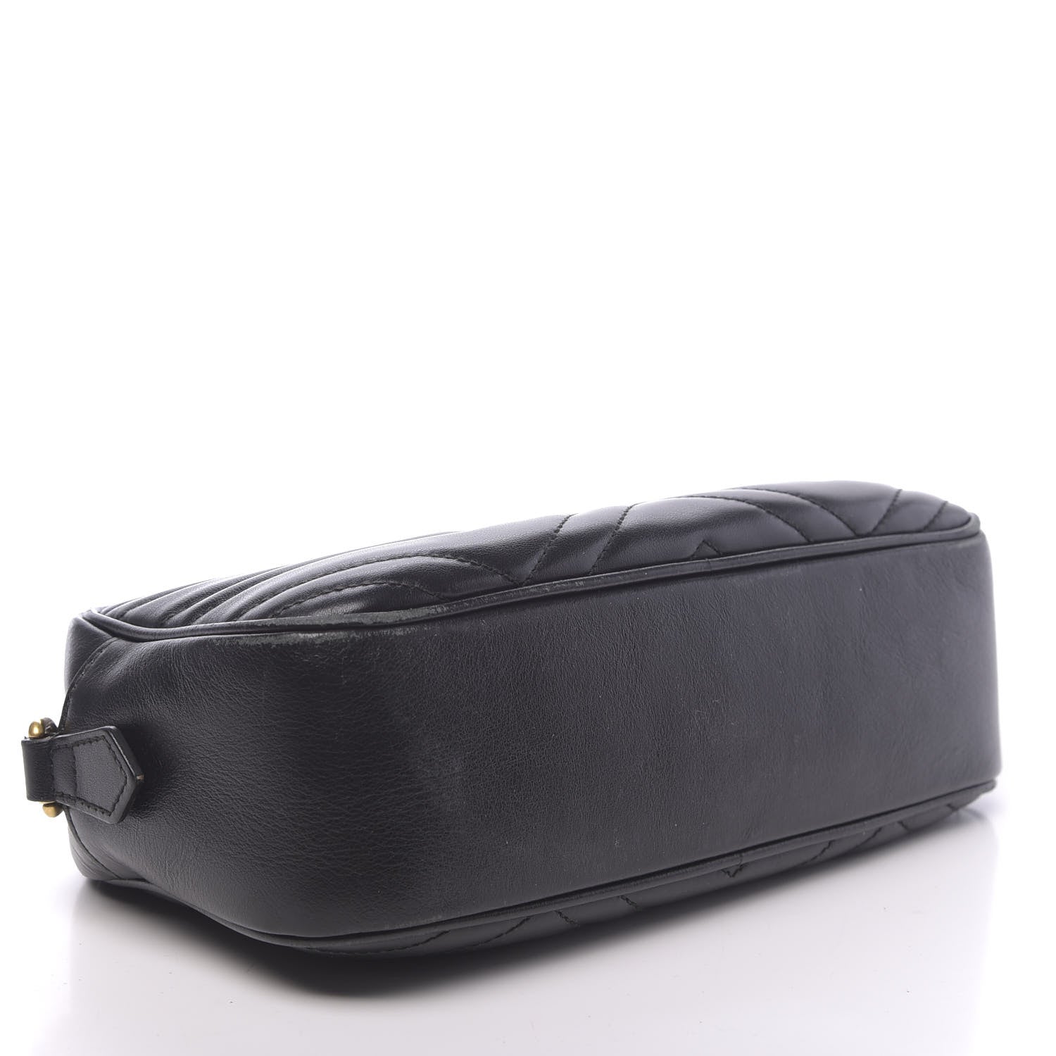 Gucci Calfskin Matelasse Small GG Marmont Chain Shoulder Bag Black 4 of 17
