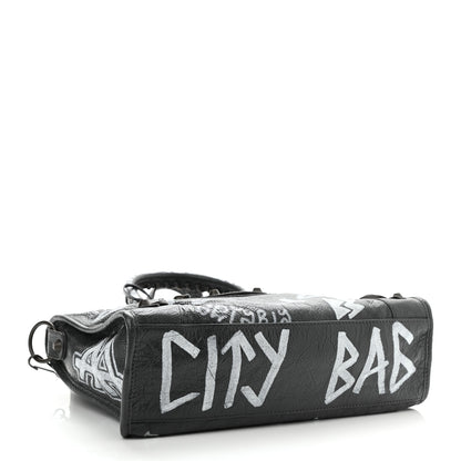 Balenciaga Agneau Arena Graffiti All Over Classic Hardware S City Gris Fossile White 4 of 8