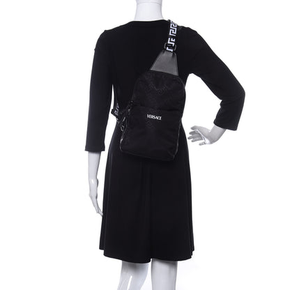 Versace Nylon Sling Bag Black 2 of 9