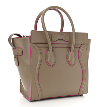 Celine Smooth Calfskin Micro Luggage Beige 3 of 9