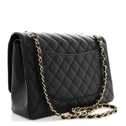 Chanel Caviar Quilted Maxi Double Flap Black 3 of 12