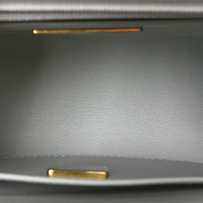 Chanel Lambskin Handle Crush Top Handle Flap Bag Grey 5 of 10