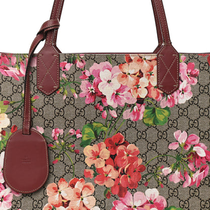 Gucci GG Supreme Monogram Blooms Medium Reversible Tote Beige Multicolor Dry Rose 13 of 24