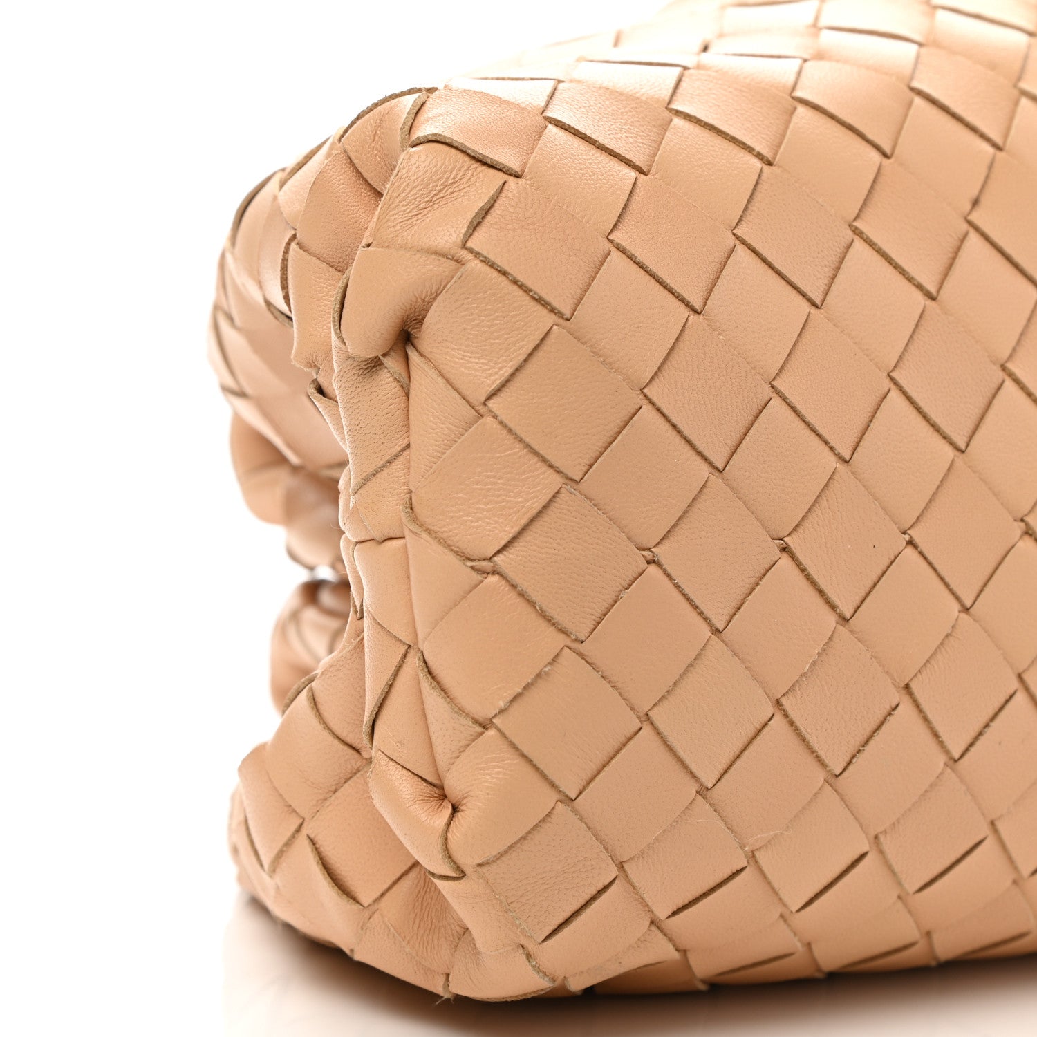 Bottega Veneta Nappa Maxi Intrecciato The Pouch Oversized Clutch Almond 8 of 10