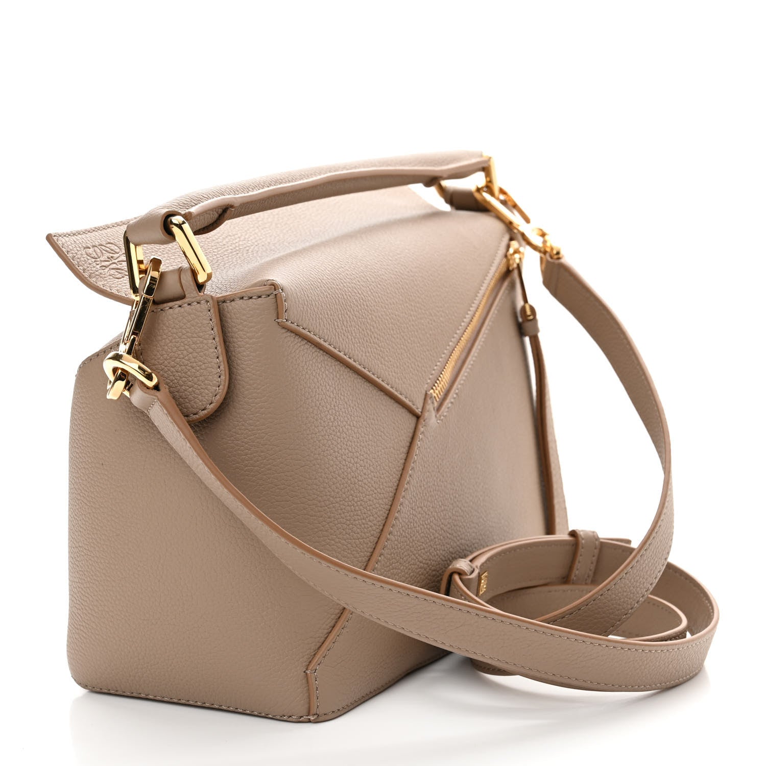 Loewe Grained Calfskin Small Puzzle Edge Bag Sand 3 of 11