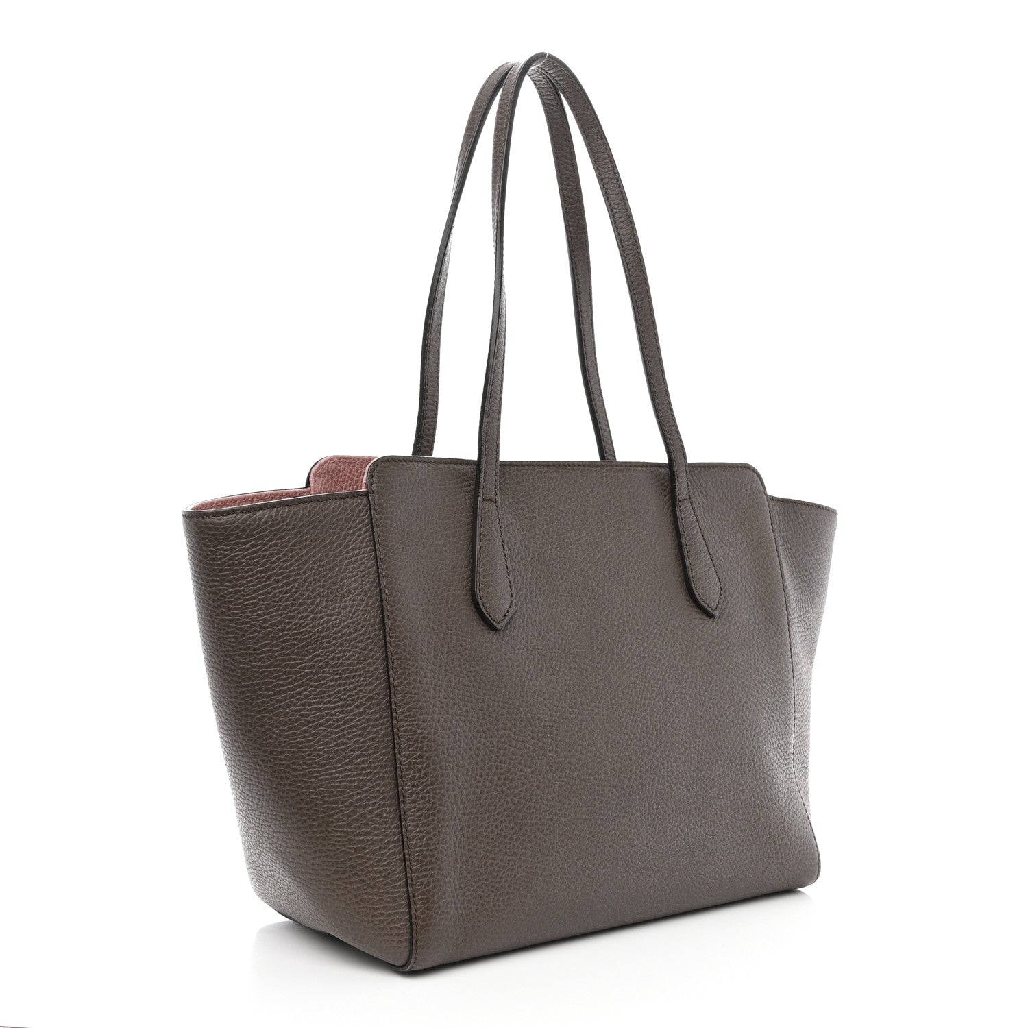 Gucci Dollar Calfskin Small Swing Tote Grey Field Soft Pink 3 of 10