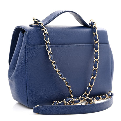 Chanel Caviar Quilted Medium Business Affinity Flap Dark Blue 2 of 9