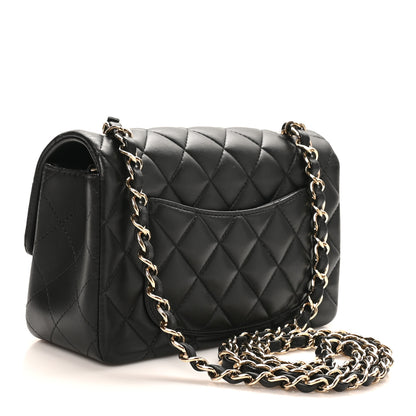 Chanel Lambskin Quilted Mini Rectangular Flap Black 3 of 10