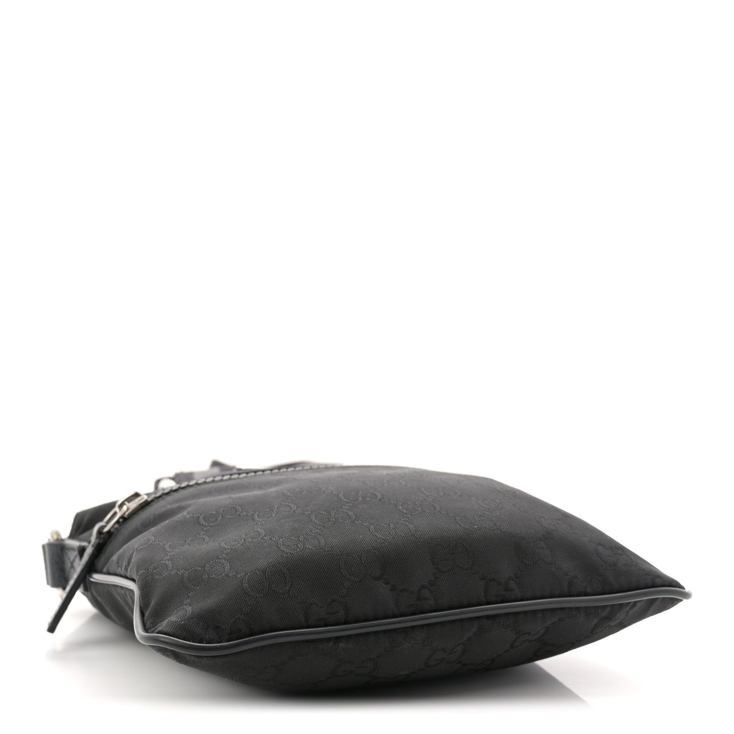 Nylon Monogram Mini Flat Messenger Bag Black