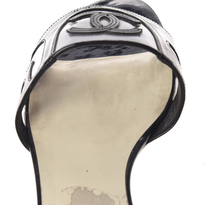 Chanel Patent PVC CC Sandals 35 Black 17 of 18