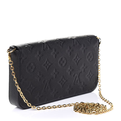 Louis Vuitton Empreinte Pochette Felicie Chain Wallet Black 4 of 7