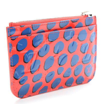 Louis Vuitton Vernis Jungle Dots Key Pouch Coquelicot Denim 3 of 6