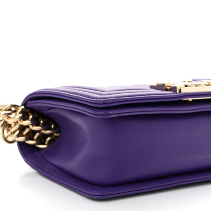 Chanel Calfskin Quilted Small Boy Flap Purple 9 of 10