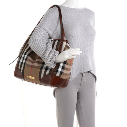 Burberry House Check Medium Canterbury Tote Dark Tan 2 of 11