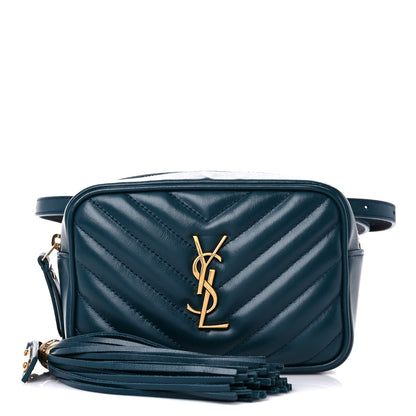 Saint Laurent Calfskin Matelasse Monogram Lou Belt Bag Blue 1 of 9