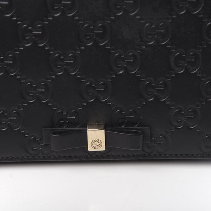Gucci Guccissima Signature Bowy Chain Wallet Black 13 of 16