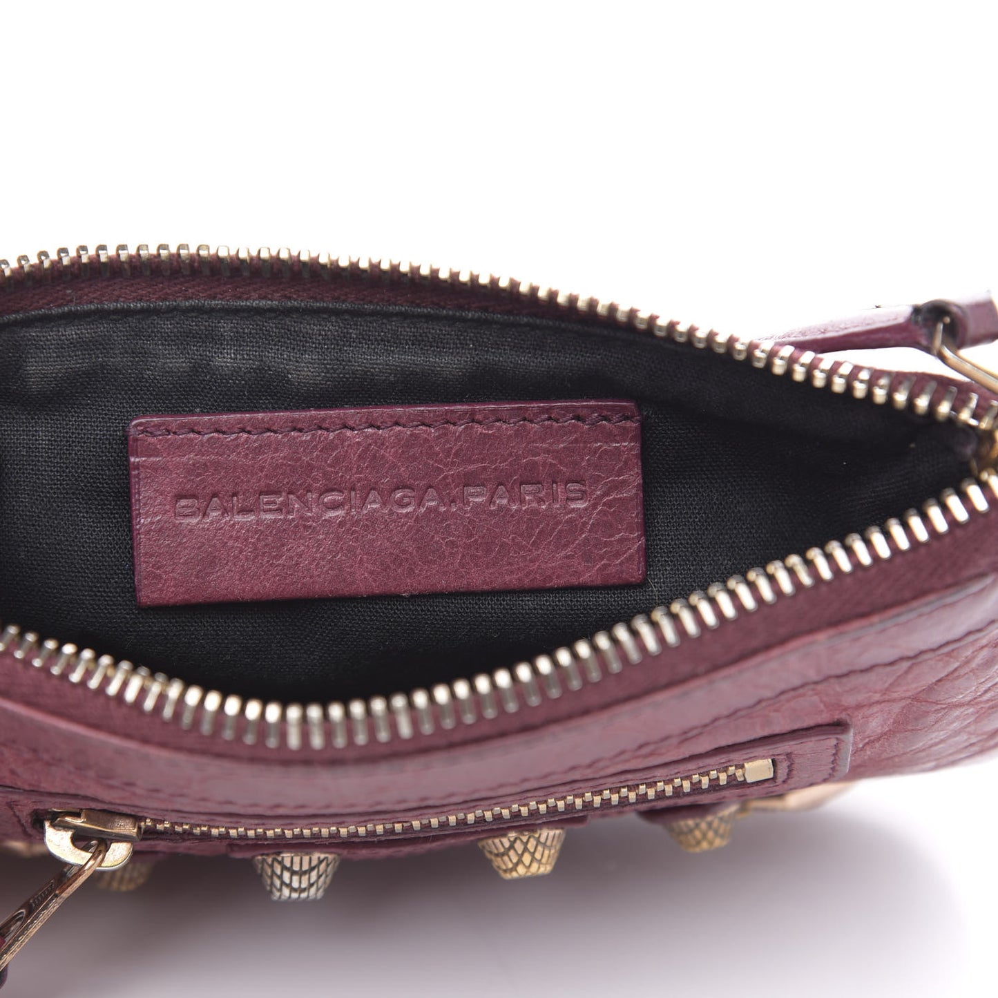 Agneau Giant 12 Gold Hardware M Porte-Monnaie Coin Purse Cassis